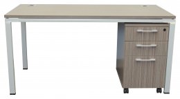 Rectangular Desk with Drawers - Simple System Series