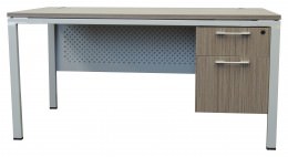 Rectangular Desk with Drawers - Simple System