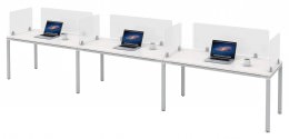 3 Person Workstation with Privacy Panels - Simple System Series