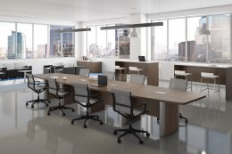 Modern Boat Shape Conference Table - PL Laminate Series