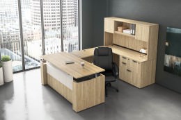 U Shaped Height Adjustable Desk - PL Laminate Series