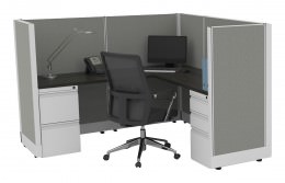 L Shaped Cubicle Workstation - Systems Series