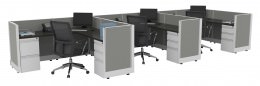 3 Person Cubicle - Systems Series