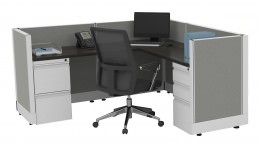 L Shaped Cubicle Workstation - Systems
