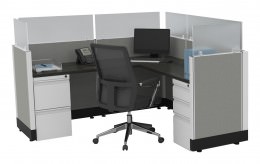 L Shaped Cubicle Workstation - Systems