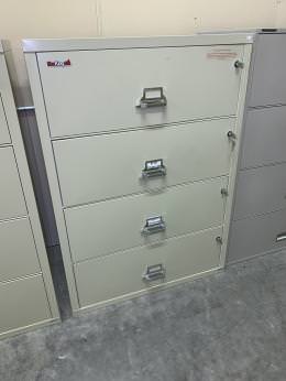 Fireking Fireproof 4 Drawer Lateral Filing Cabinet â€“ 37.5 Inch Wide