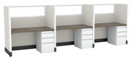 3 Person Call Center Cubicle - Systems Series