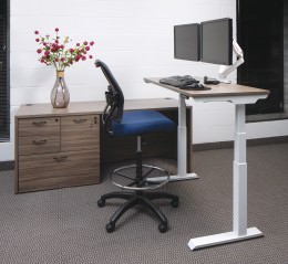 L Shaped Sit Stand Desk - Ascend II