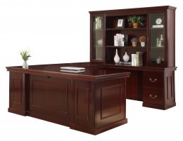 U Shaped Executive Desk with Hutch - Townsend Series