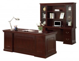 Executive Desk and Credenza Set - Townsend