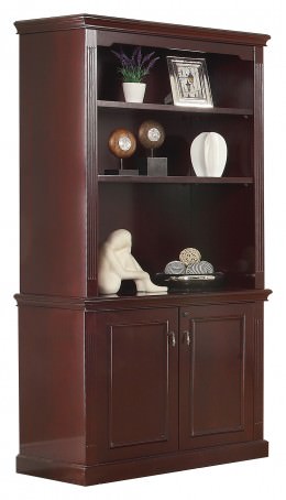 Two Door Storage Cabinet with Hutch - Townsend Series