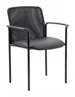 Mesh Back Stacking Chair with Arms