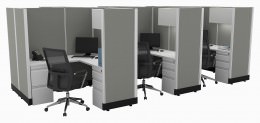 6 Person Cubicle with Power - Systems
