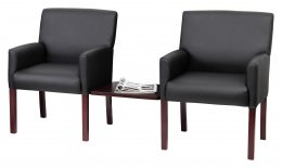Reception Chairs with Connecting Side Table - 