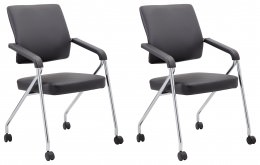 Rolling Nesting Guest Chair - 2 Pack - 