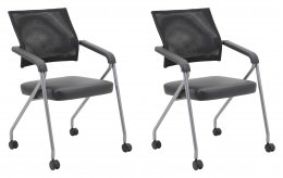 Rolling Nesting Guest Chair - 2 Pack - 