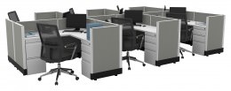 6 Person Cubicle with Power - Systems