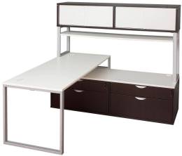L-Shaped Desk with Hutch - Lair Series