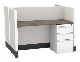 2 Person Call Center Cubicle with Power