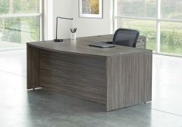 Bow Front L Shaped Desk with Drawers - Napa