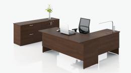 L Shaped Desk with Side Storage Cabinet - Concept 300 Series