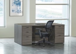 Bow Front Desk with Drawers - Napa Series