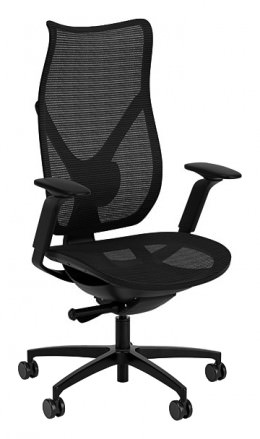 High Back Mesh Chair with Arms - Onda Series
