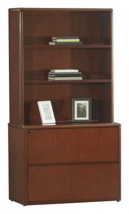 2 Drawer Lateral Filing Cabinet with Hutch - Sonoma Series