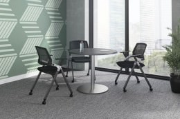 Round Office Table and Chairs Set - PL Laminate