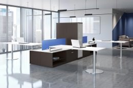 4 Person Desk with Storage - Elements Series