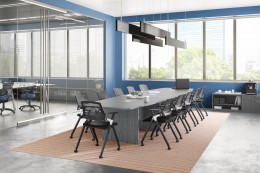 Boat Shaped Conference Table and Chairs Set - PL Laminate Series