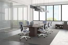 Cube Base Conference Table and Chairs Set - PL Laminate