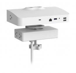 Dual Monitor Arm Base with Power Strip - Centre