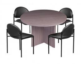 Round Conference Table and Chairs Set