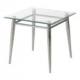 Square Glass Top Table - Brooklyn