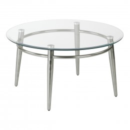 Circular Glass Top Table - Brooklyn