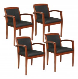 Hardwood Reception Chair - Set of Four - OSP Furniture