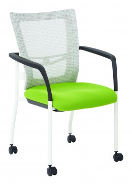 Mesh Back Guest Chair on Wheels - Pro Line II