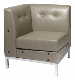 Corner Club Style Armless Chair - Wall Street