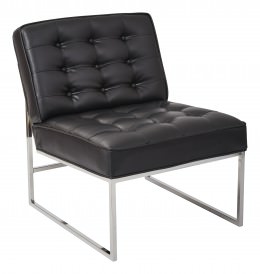 Anthony Accent Chair with Chrome Finish - Wall Street