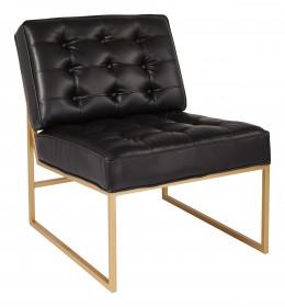 Anthony Accent Chair with Gold Finish - Wall Street