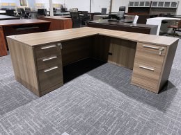 Miele L-Shaped Desk with Drawers
