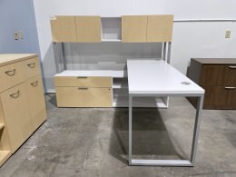 L Shaped Desk with Storage