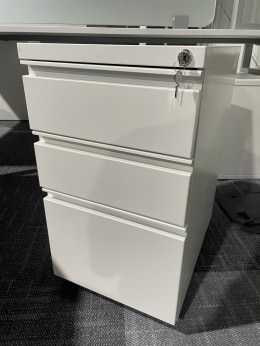 3 Drawer Metal Pedestal