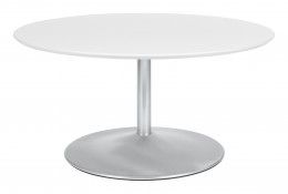 Modern Coffee Table with Metal Pedestal - Work Smart
