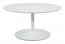 Modern Coffee Table with Metal Pedestal - Work Smart