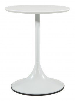 Modern Side Table with Metal Pedestal - Work Smart