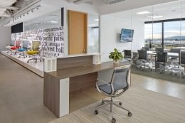 Modern Reception Desk with Storage - M
