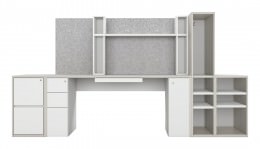 Rectangular Desk with Storage - M