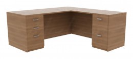 Modern L-Shaped Desk - Amber